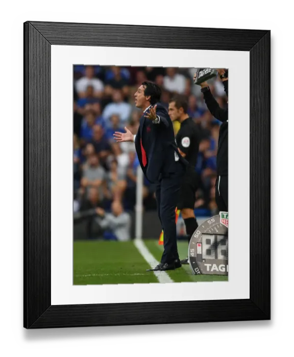 Framed Print : Unai Emery's Unyielding Determination: Arsenal vs. Chelsea, Premier League 2018-19 Framed Print : Unai Emery's Unyielding Determination: Arsenal vs. Chelsea, Premier League 2018-19