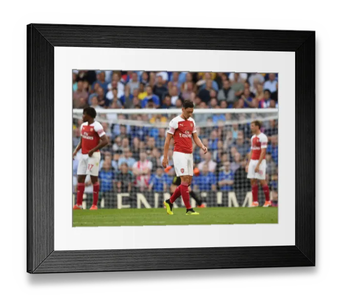 Framed Print : Mesut Ozil Leaves the Field: Chelsea vs. Arsenal, Premier League 2018-19