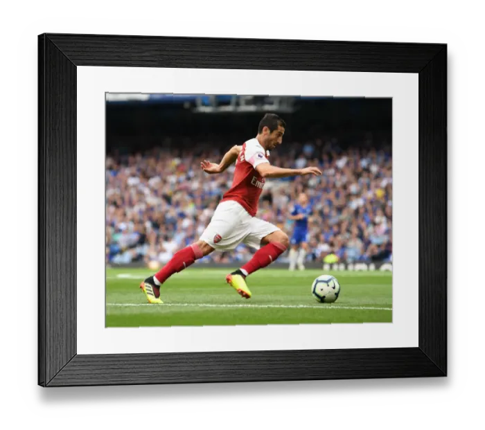Framed Print : Henrikh Mkhitaryan in Action: Arsenal vs. Chelsea, Premier League 2018-19