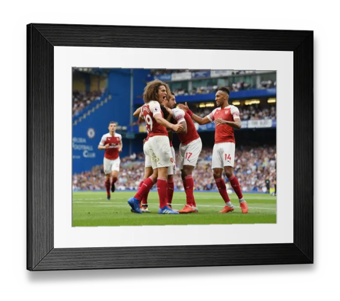 Framed Print : Arsenal's Dynamic Duo: Guendouzi and Aubameyang's Unstoppable Goal Celebrations (Chelsea 2018-19) Framed Print : Arsenal's Dynamic Duo: Guendouzi and Aubameyang's Unstoppable Goal Celebrations (Chelsea 2018-19)