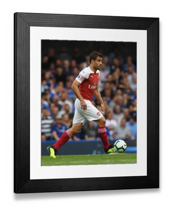 Framed Print : Sokratis in Action: Chelsea vs Arsenal, Premier League 2018-19