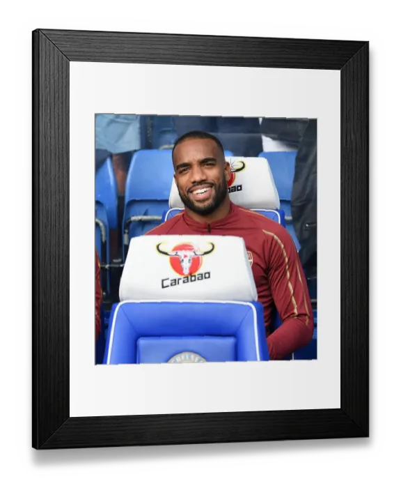 Framed Print : Alex Lacazette on the Bench: Chelsea vs Arsenal, Premier League 2018-19 Framed Print : Alex Lacazette on the Bench: Chelsea vs Arsenal, Premier League 2018-19
