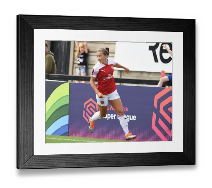 Framed Print : Katie McCabe Scores First Goal for Arsenal Women Against West Ham United