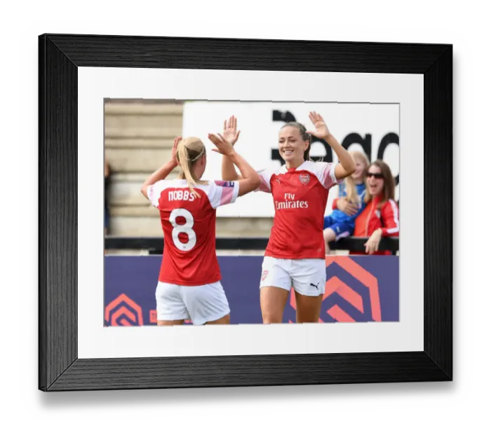 Framed Print : Katie McCabe Scores First Goal for Arsenal Women Against West Ham United