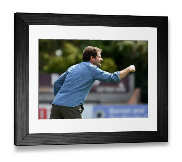 Framed Print : Arsenal Women's Manager Joe Montemurro Leads Team Against West Ham United in Continental Cup Match