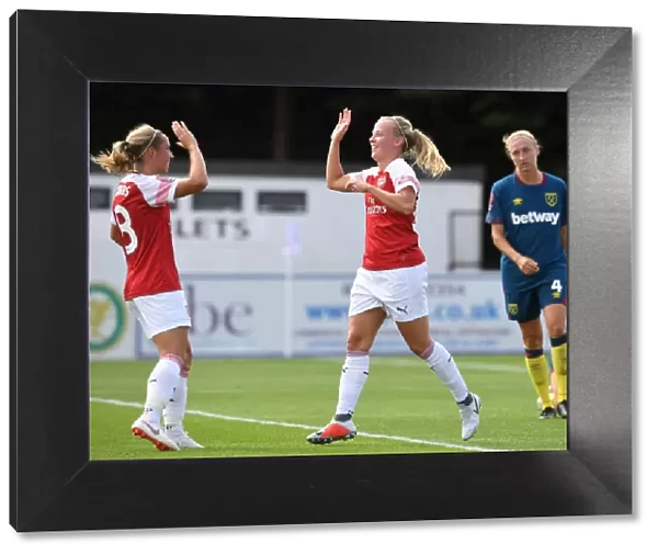 Arsenal Women: Double Trouble - Beth Mead and Jordan Nobbs Celebrate Goals Against West Ham United