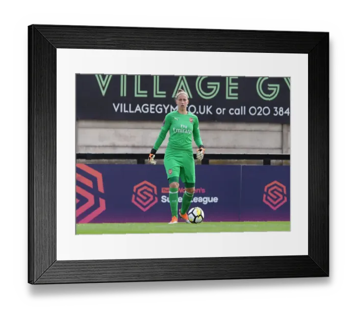 Framed Print : Arsenal's Sari van Veenendaal in Action against West Ham United Women