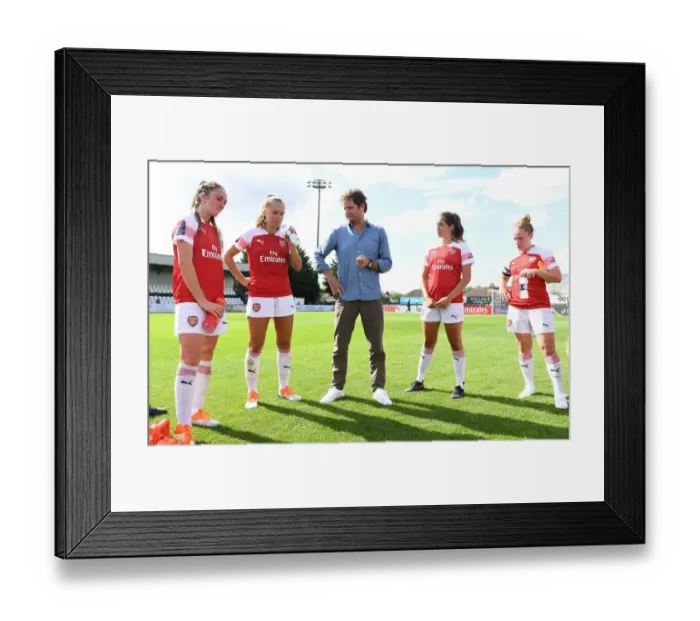 Framed Print : Arsenal Women's Manager Joe Montemurro Addresses Team After Match Against West Ham United Women Framed Print : Arsenal Women's Manager Joe Montemurro Addresses Team After Match Against West Ham United Women
