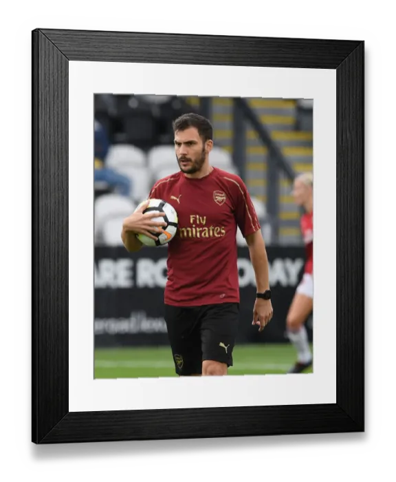 Framed Print : Arsenal Women's Assistant Coach Aaron D Antino Prepares for Showdown against West Ham United (Continental Cup, 2018-19)