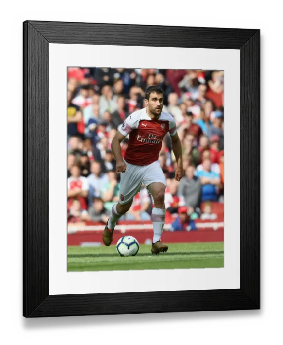 Framed Print : Sokratis in Action: Arsenal vs. West Ham United, Premier League 2018-19