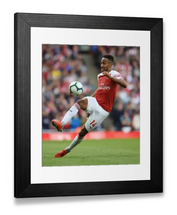Framed Print : Aubameyang's Brilliant Performance: Arsenal vs. West Ham in Premier League