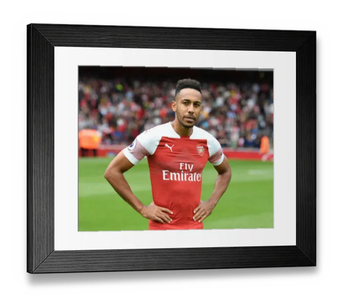 Framed Print : Arsenal's Aubameyang Scores Stunner in Premier League Clash Against West Ham