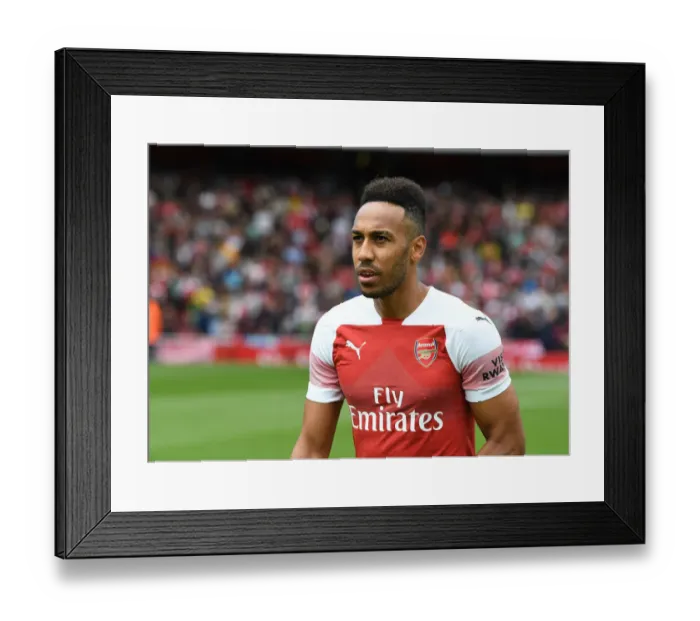 Framed Print : Arsenal's Aubameyang Shines in Premier League Clash Against West Ham