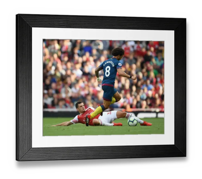 Framed Print : Clash at the Emirates: Xhaka vs. Anderson - Arsenal vs. West Ham United, Premier League 2018-19 Framed Print : Clash at the Emirates: Xhaka vs. Anderson - Arsenal vs. West Ham United, Premier League 2018-19