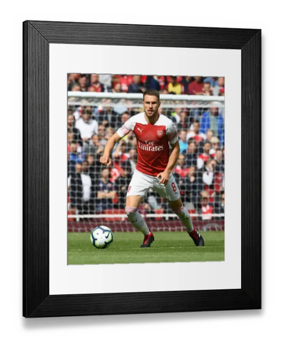 Framed Print : Aaron Ramsey in Action: Arsenal vs. West Ham United, Premier League 2018-19