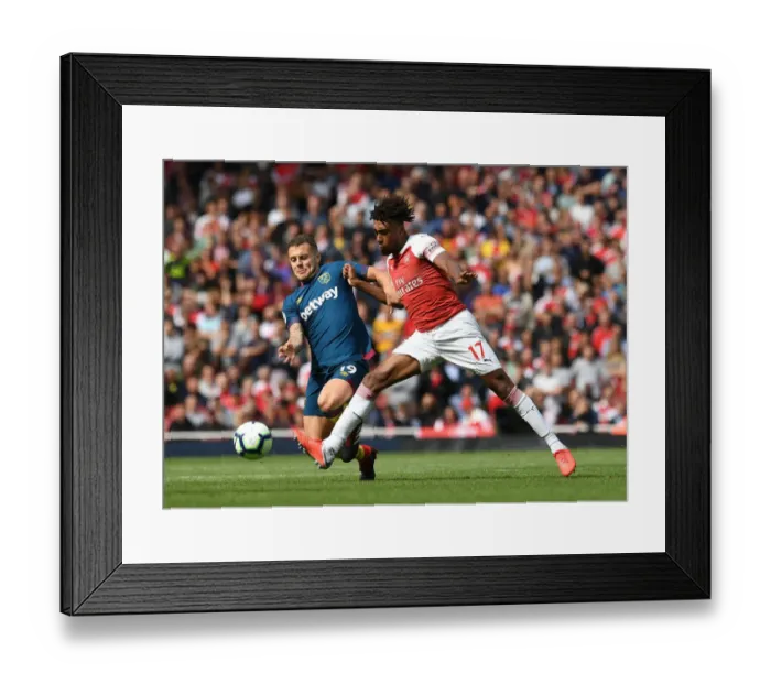 Framed Print : Clash of Midfielders: Iwobi vs. Wilshere - Arsenal v West Ham United, Premier League 2018-19 Framed Print : Clash of Midfielders: Iwobi vs. Wilshere - Arsenal v West Ham United, Premier League 2018-19