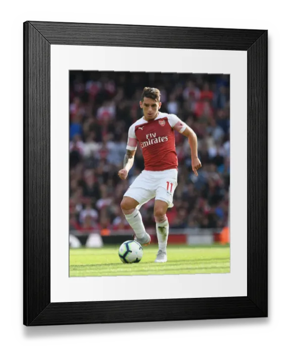 Framed Print : Lucas Torreira in Action: Arsenal vs West Ham United, Premier League 2018-19
