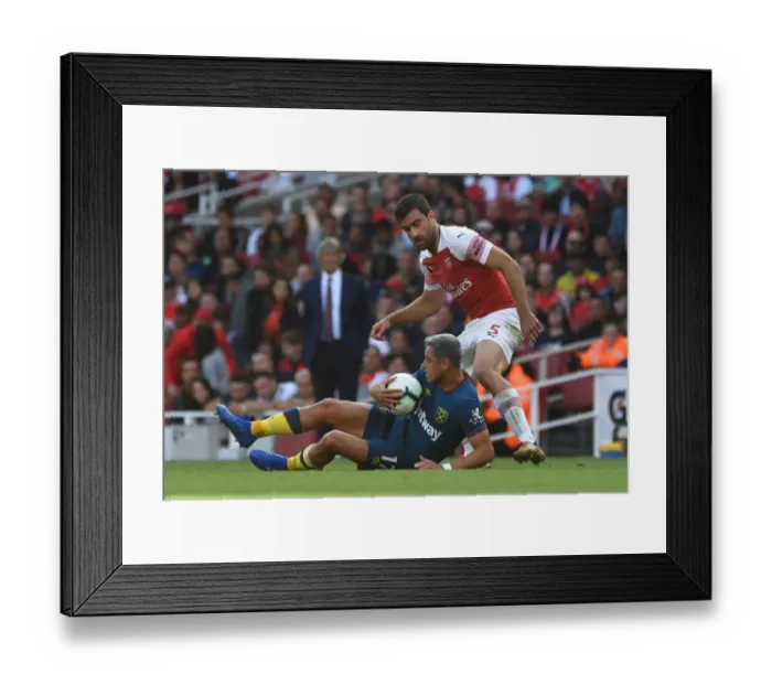 Framed Print : Clash at the Emirates: Hernandez vs. Sokratis Framed Print : Clash at the Emirates: Hernandez vs. Sokratis