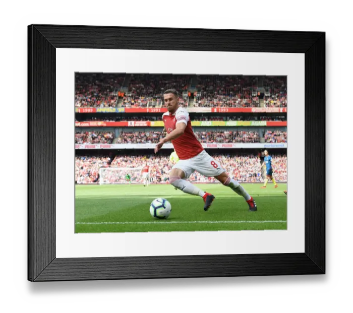 Framed Print : Aaron Ramsey in Action: Arsenal vs West Ham United, Premier League 2018-19 Framed Print : Aaron Ramsey in Action: Arsenal vs West Ham United, Premier League 2018-19