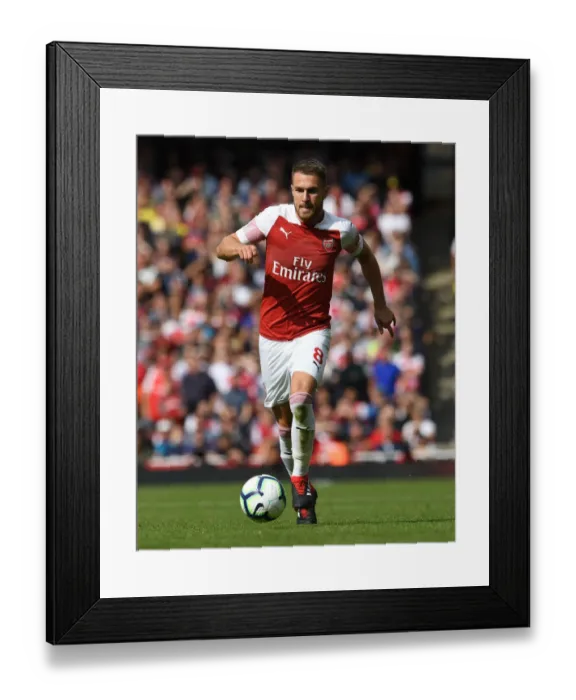 Framed Print : Aaron Ramsey in Action: Arsenal vs. West Ham United, Premier League 2018-19