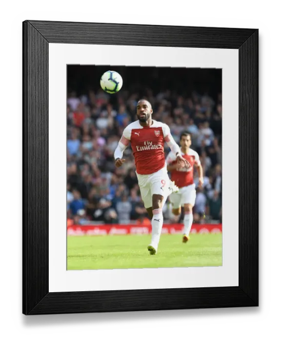 Framed Print : Alexandre Lacazette in Action: Arsenal vs. West Ham United, Premier League 2018-19
