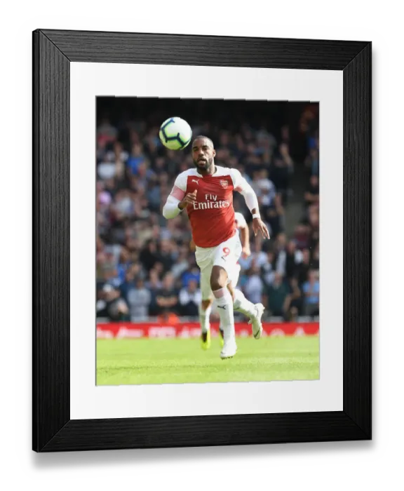 Framed Print : Alexandre Lacazette in Action: Arsenal vs. West Ham United, Premier League 2018-19