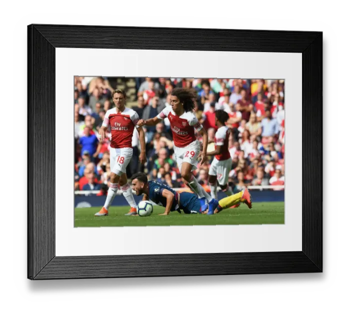 Framed Print : Intense Clash: Guendouzi vs. Snodgrass in Premier League Showdown