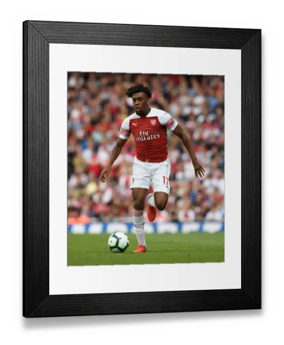 Framed Print : Alex Iwobi in Action: Arsenal vs. West Ham United, Premier League 2018-19