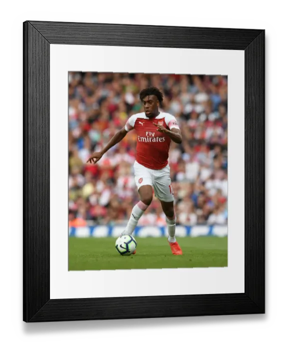Framed Print : Arsenal's Alex Iwobi in Action Against West Ham United, Premier League 2018-19