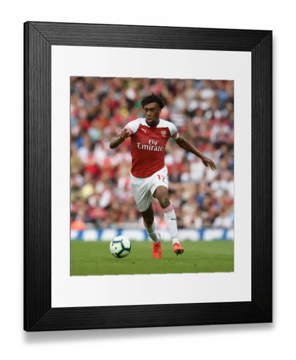 Framed Print : Alex Iwobi in Action: Arsenal vs. West Ham United, Premier League 2018-19