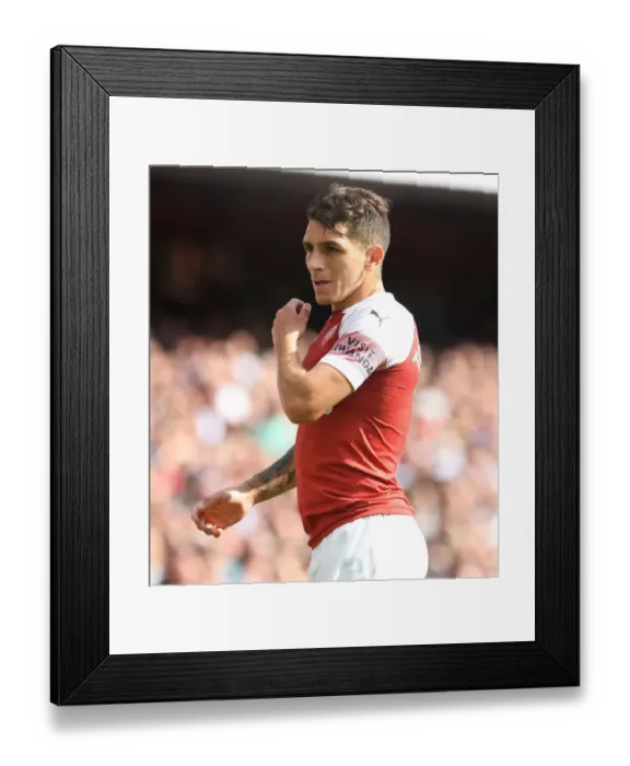 Framed Print : Lucas Torreira in Action: Arsenal vs. West Ham United, Premier League 2018-19