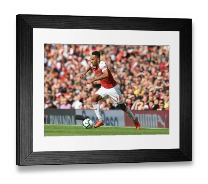 Framed Print : Arsenal's Aubameyang Scores Stunner: Arsenal FC Triumphs Over West Ham in Premier League