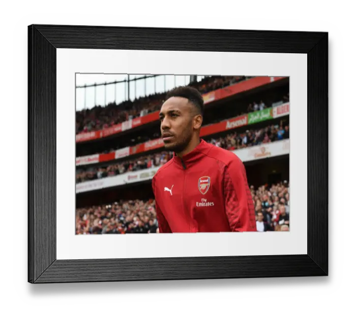Framed Print : Arsenal's Pierre-Emerick Aubameyang Readies for Kickoff Against West Ham United Framed Print : Arsenal's Pierre-Emerick Aubameyang Readies for Kickoff Against West Ham United
