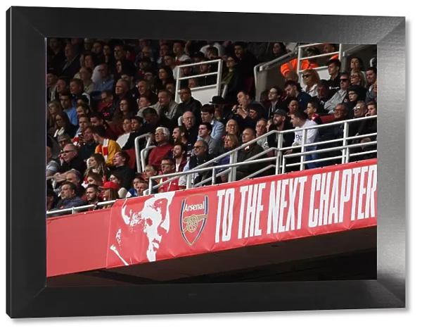 Unai Emery Banner at Arsenal's Emirates Stadium: Arsenal v West Ham United, Premier League 2018-19