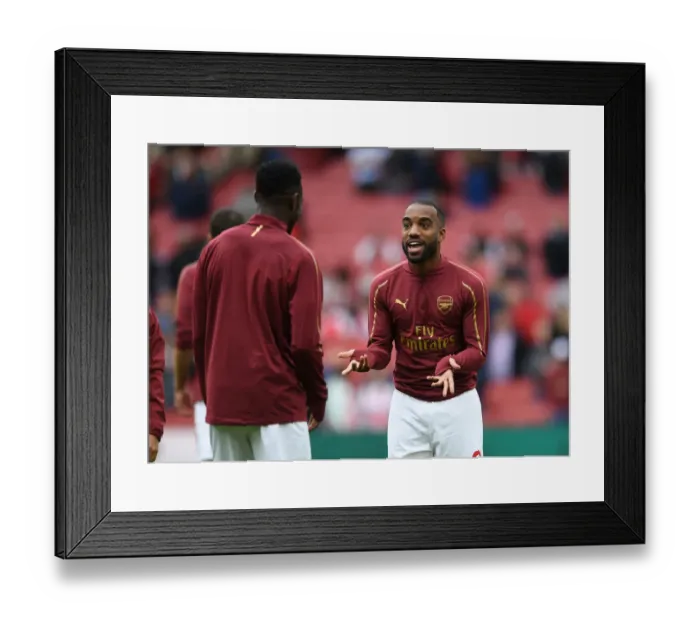 Framed Print : Arsenal's Alexandre Lacazette Gears Up for Arsenal v West Ham United Clash Framed Print : Arsenal's Alexandre Lacazette Gears Up for Arsenal v West Ham United Clash