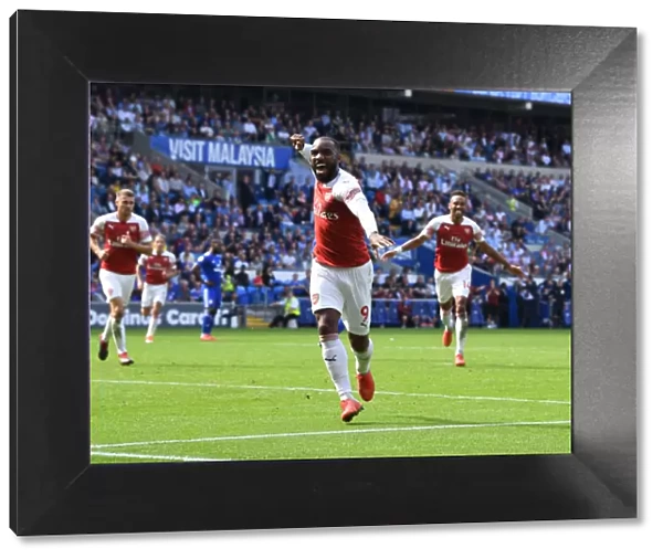 Arsenal Strikers Alexis Lacazette and Pierre-Emerick Aubameyang Celebrate Goal Scoring Partnership (2018-19)