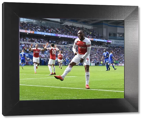 Alex Lacazette and Pierre-Emerick Aubameyang Celebrate Goals: Cardiff City vs Arsenal, 2018-19 Premier League