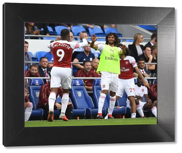 Alex Lacazette and Matteo Guendouzi Celebrate Goals: Cardiff City vs. Arsenal, Premier League 2018-19