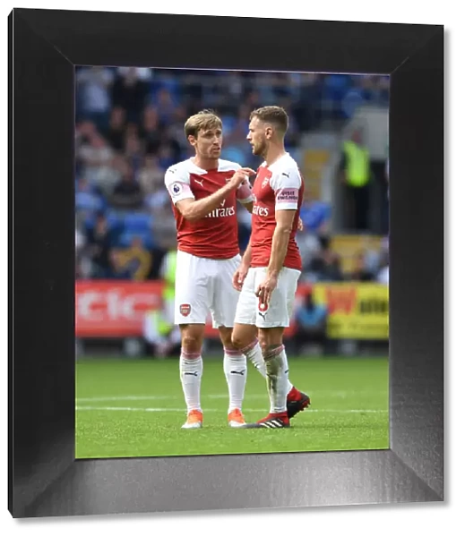 Monreal and Ramsey in Action: Cardiff City vs. Arsenal, Premier League 2018-19