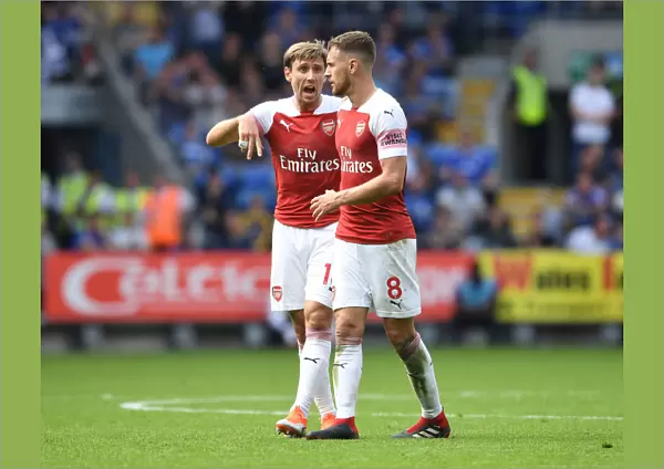 Monreal and Ramsey in Action: Cardiff City vs Arsenal, Premier League 2018-19