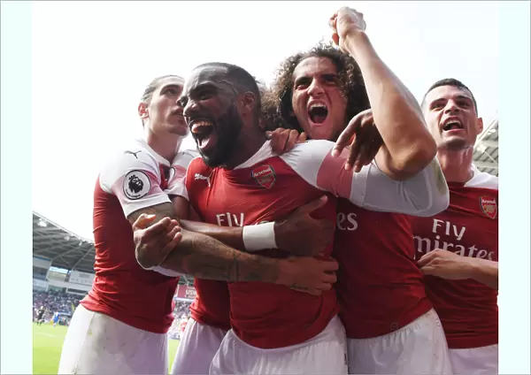 Arsenal's Aubameyang Scores Second Goal: Bellerin, Lacazette, Guendouzi Celebrate