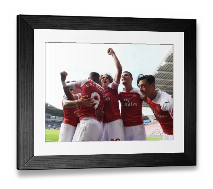 Framed Print : Arsenal Celebrate Second Goal: Lacazette, Guendouzi, Xhaka, Ozil (Cardiff City vs Arsenal, 2018-19) Framed Print : Arsenal Celebrate Second Goal: Lacazette, Guendouzi, Xhaka, Ozil (Cardiff City vs Arsenal, 2018-19)