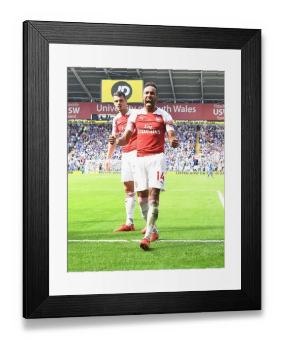 Framed Print : Aubameyang's Brace: Arsenal Triumphs at Cardiff City (Premier League 2018-19) Framed Print : Aubameyang's Brace: Arsenal Triumphs at Cardiff City (Premier League 2018-19)