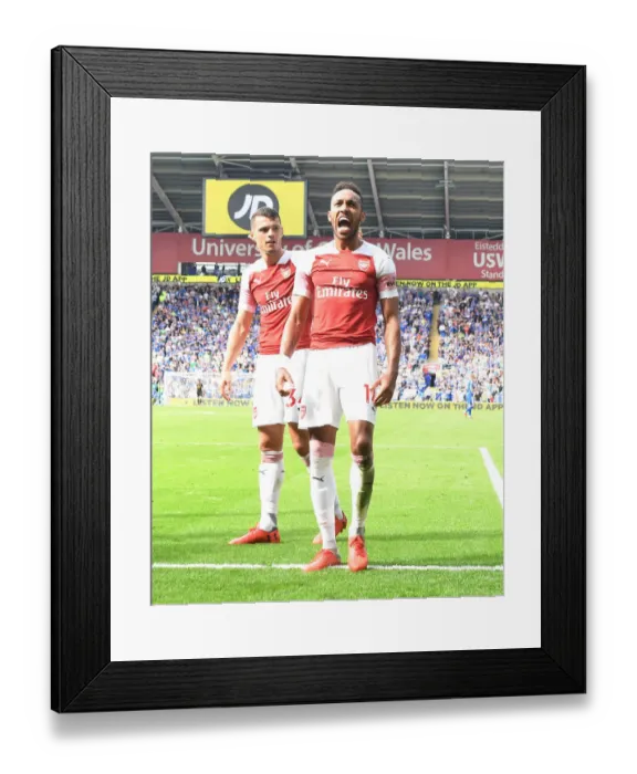 Framed Print : Pierre-Emerick Aubameyang's Brace: Arsenal's Victory Over Cardiff City (2018-19) Framed Print : Pierre-Emerick Aubameyang's Brace: Arsenal's Victory Over Cardiff City (2018-19)