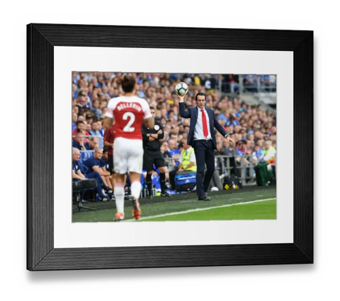 Framed Print : Unai Emery Leads Arsenal in Premier League Clash against Cardiff City (2018-19)