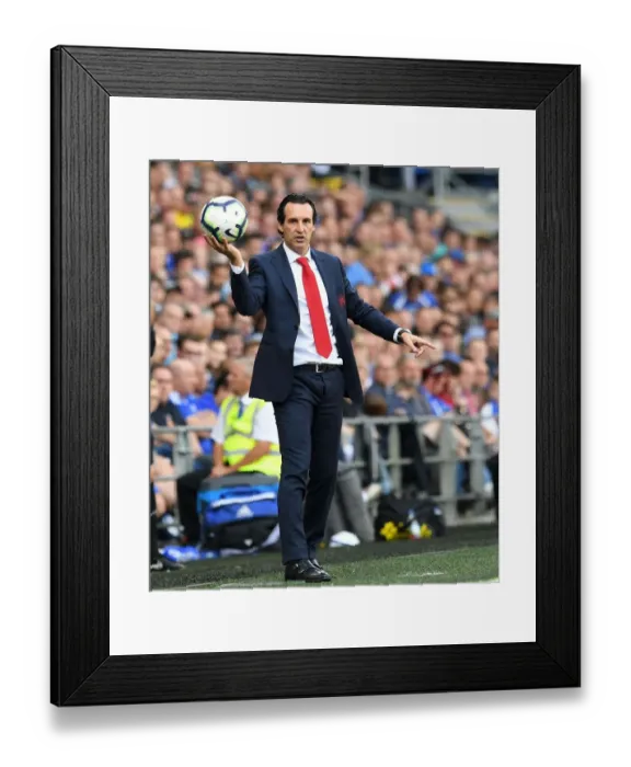 Framed Print : Unai Emery Leads Arsenal in Premier League Clash against Cardiff City Framed Print : Unai Emery Leads Arsenal in Premier League Clash against Cardiff City