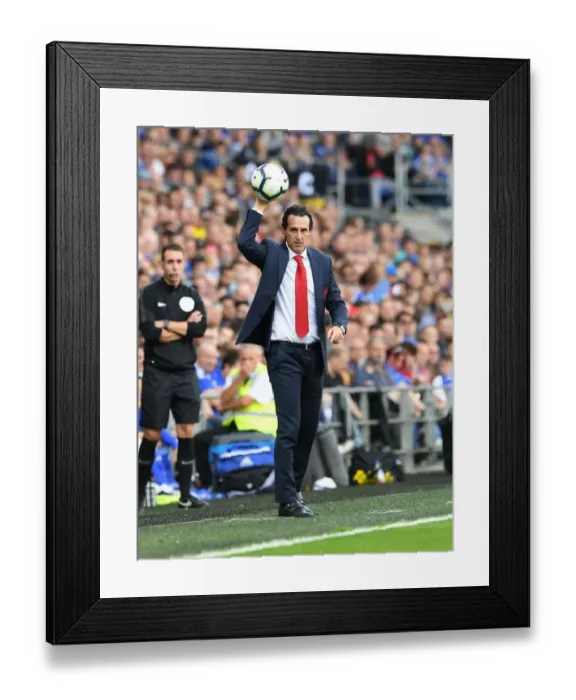 Framed Print : Unai Emery Leads Arsenal in Premier League Battle against Cardiff City Framed Print : Unai Emery Leads Arsenal in Premier League Battle against Cardiff City