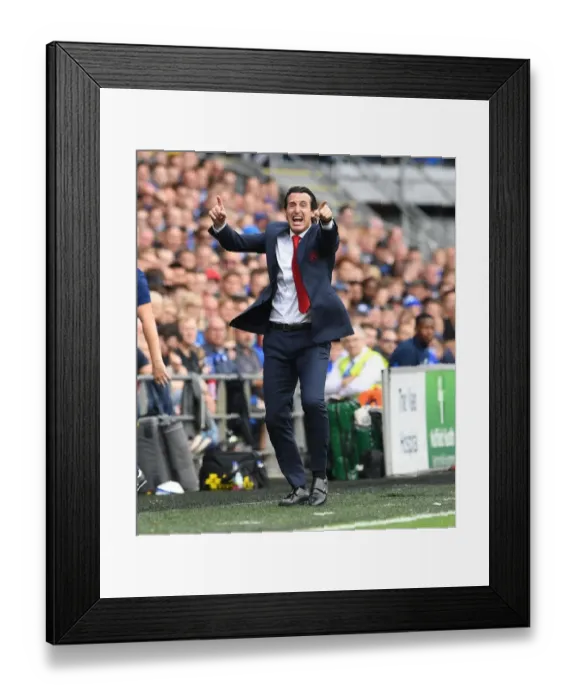 Framed Print : Unai Emery Leads Arsenal in Premier League Clash against Cardiff City Framed Print : Unai Emery Leads Arsenal in Premier League Clash against Cardiff City