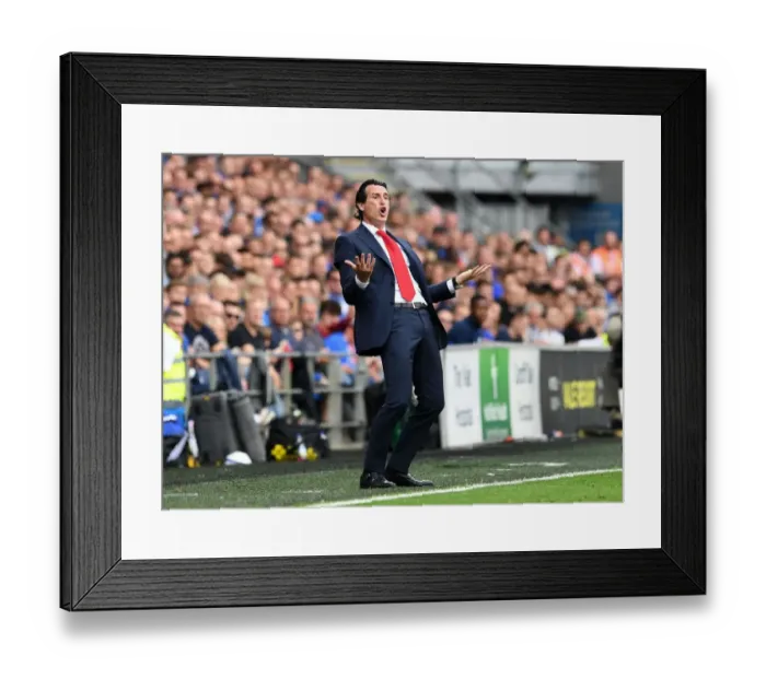 Framed Print : Unai Emery Leads Arsenal in Premier League Battle against Cardiff City