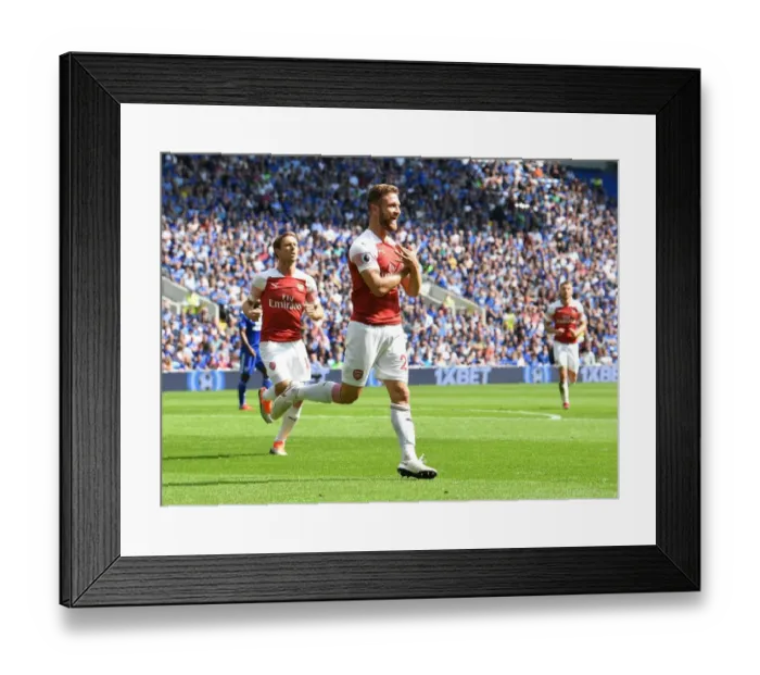 Framed Print : Mustafi Strikes: Arsenal's Victory over Cardiff City in Premier League Framed Print : Mustafi Strikes: Arsenal's Victory over Cardiff City in Premier League